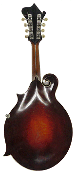 1916 Gibson F4 back. Click for bigger photo.