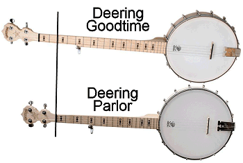 Full-length and A-length banjo comparison.