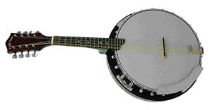 A backless mandolin banjo.