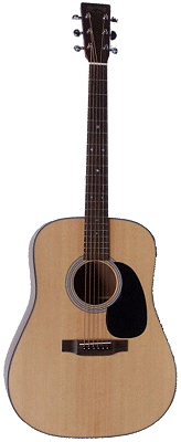 The Martin D18 is the best-known Dreadnought guitar.