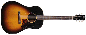 Gibson J-35, their answer to Martin's Dreadnought guitars.  Click for bigger photo.